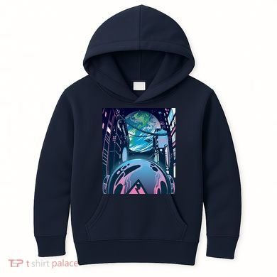 Futuristic Neon Future Kids Hoodie