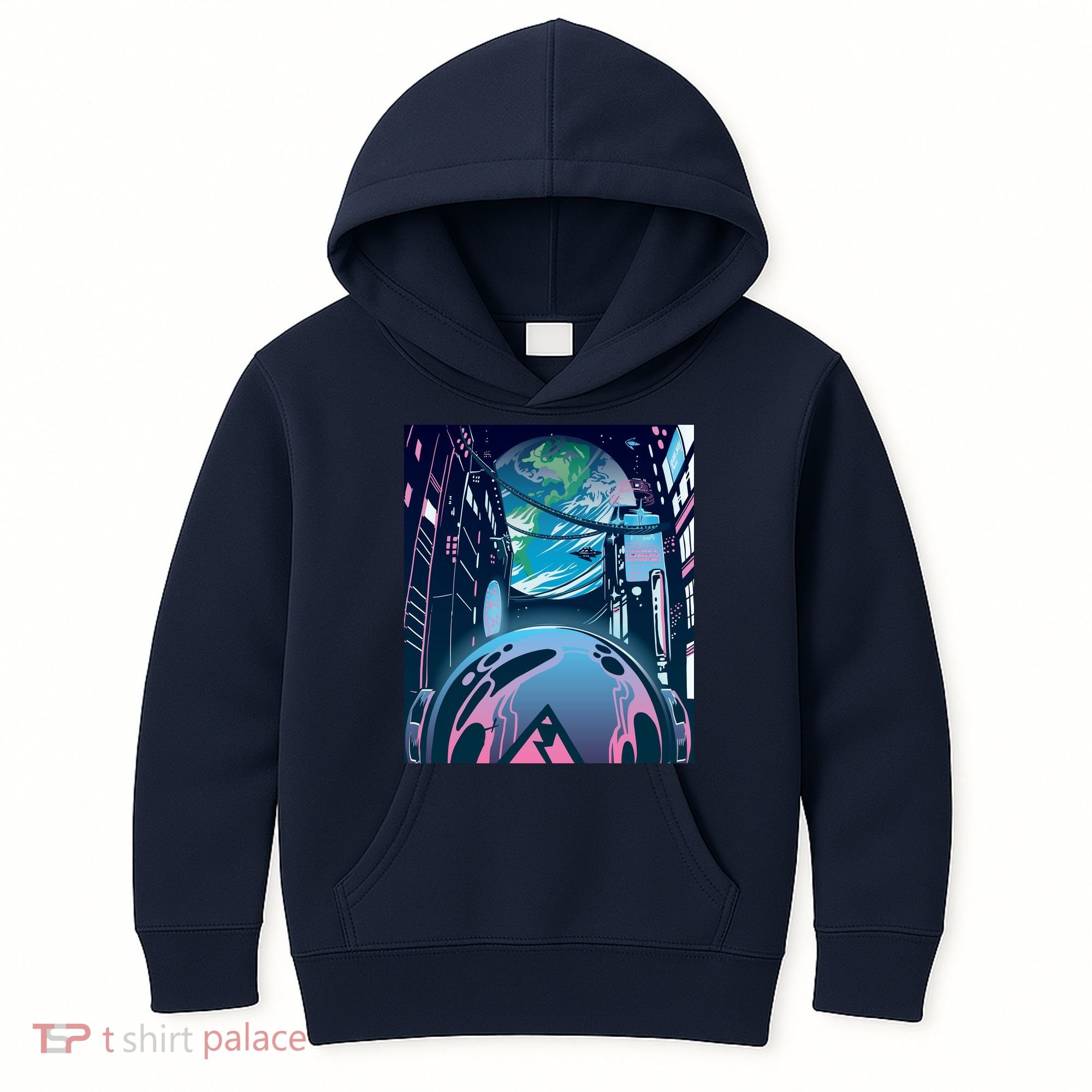 Futuristic Neon Future Kids Hoodie