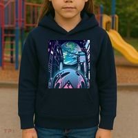 Futuristic Neon Future Kids Hoodie thumb 3