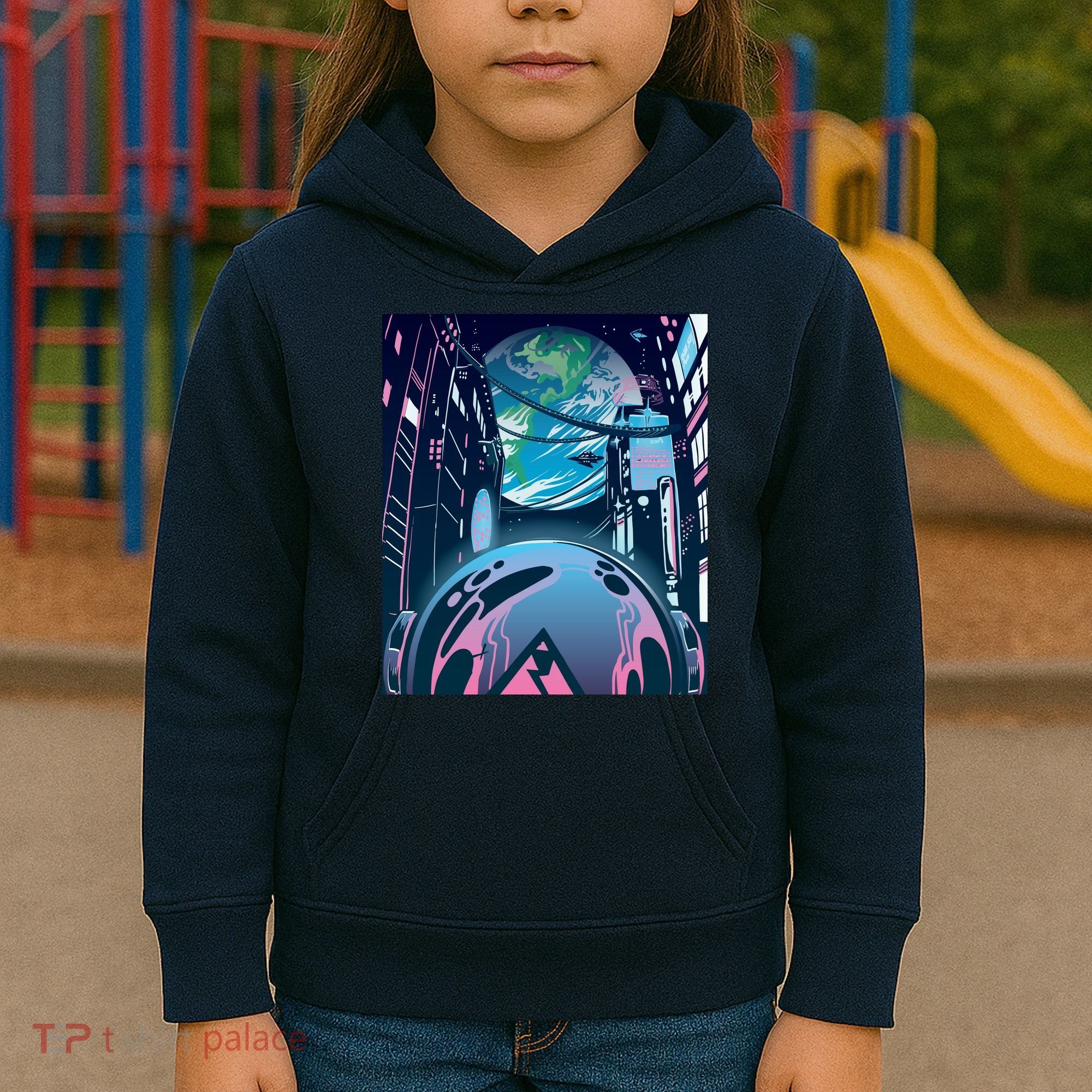 Futuristic Neon Future Kids Hoodie