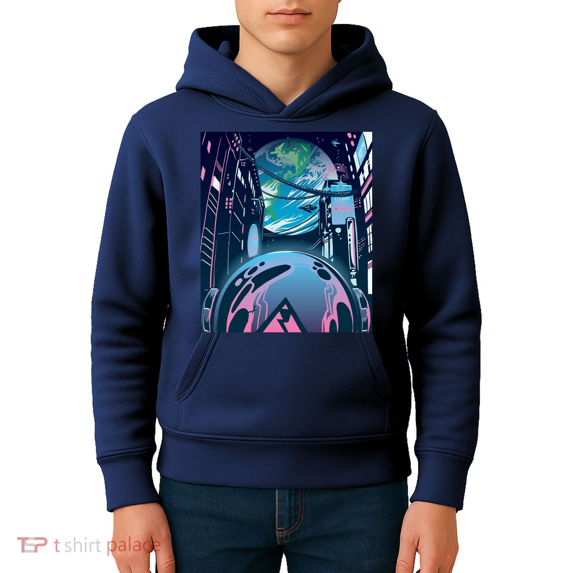Futuristic Neon Future Kids Hoodie