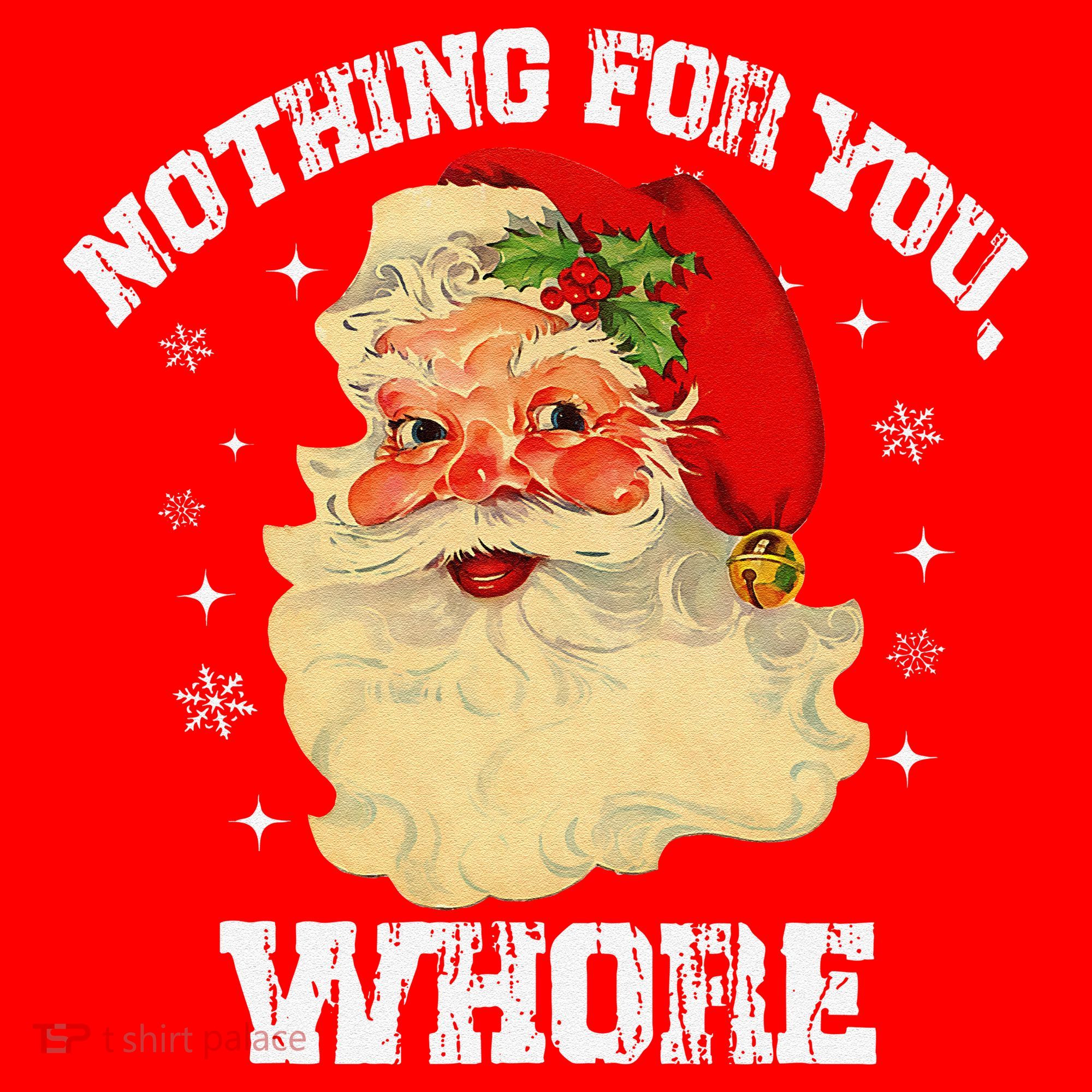 Funny Nothing For You Whore Santa Claus Christmas Santa Hat