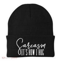 Funny Novelty Funny Gift For Sarcasm It's How I Hug Beanie thumb 0