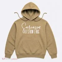 Funny Novelty Funny Gift For Sarcasm It's How I Hug Hoodie thumb 0