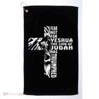 Fear Not For Yeshua The Lion Of Judah Has Triumphed Gift Golf Towel thumb 0