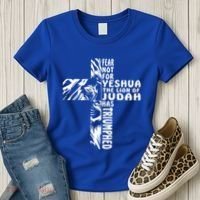 Fear Not For Yeshua The Lion Of Judah Has Triumphed Gift Women's T-Shirt thumb 3