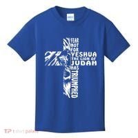 Fear Not For Yeshua The Lion Of Judah Has Triumphed Gift Kids T-Shirt thumb 0