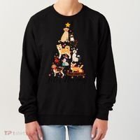 Feliz Navidog Funny Christmas Tree Lights Dog Lovers Gifts Women's Sweatshirt thumb 0
