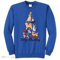 Feliz Navidog Funny Christmas Tree Lights Dog Lovers Gifts Sweatshirt thumb 0