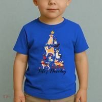 Feliz Navidog Funny Christmas Tree Lights Dog Lovers Gifts Toddler T-Shirt thumb 2
