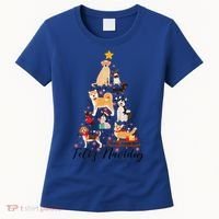 Feliz Navidog Funny Christmas Tree Lights Dog Lovers Gifts Women's T-Shirt thumb 0