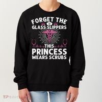 Funny Nurse Gift Cool This Princess Wears Scrubs Gift Women's Sweatshirt thumb 0
