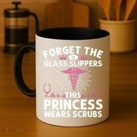 Funny Nurse Gift Cool This Princess Wears Scrubs Gift Coffee Mug thumb 4