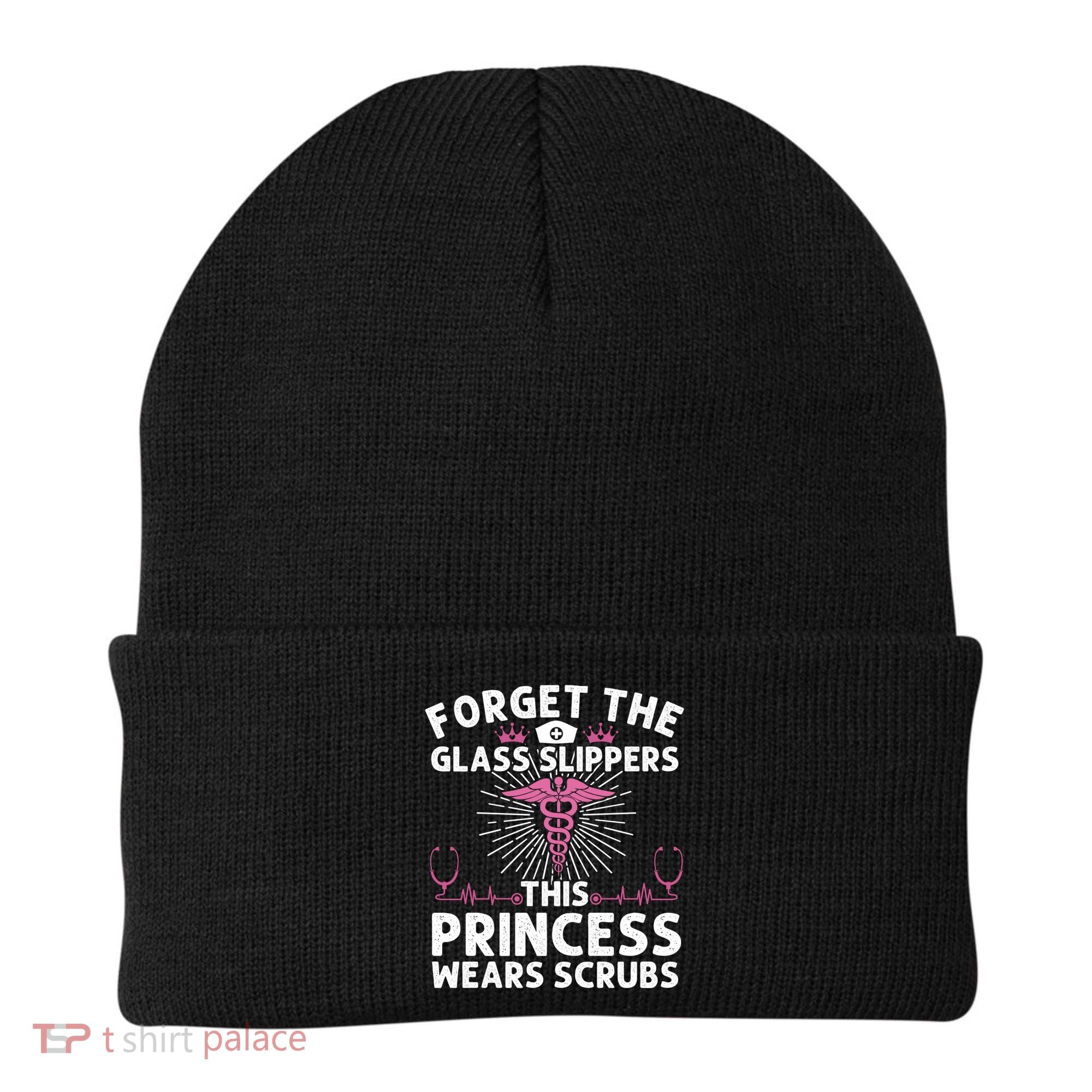 Funny Nurse Gift Cool This Princess Wears Scrubs Gift Beanie