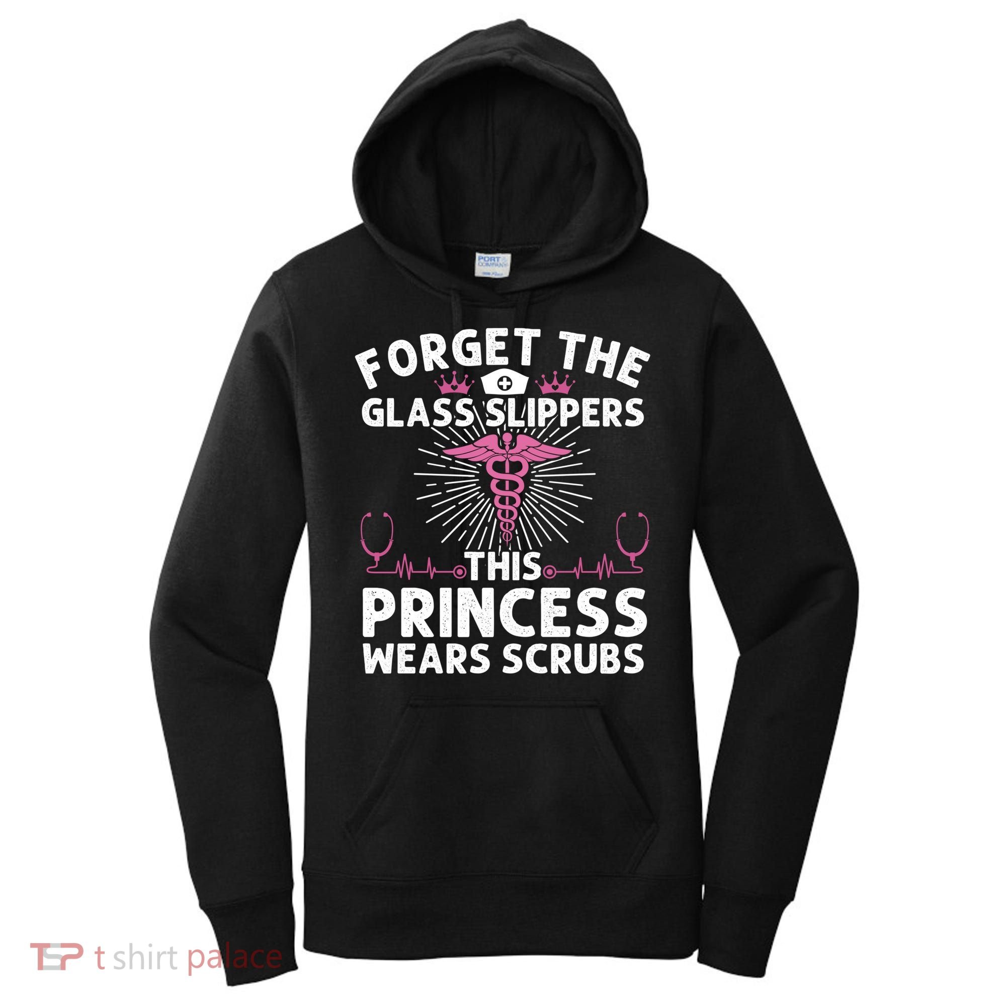 Funny Nurse Gift Cool This Princess Wears Scrubs Gift Women's Hoodie