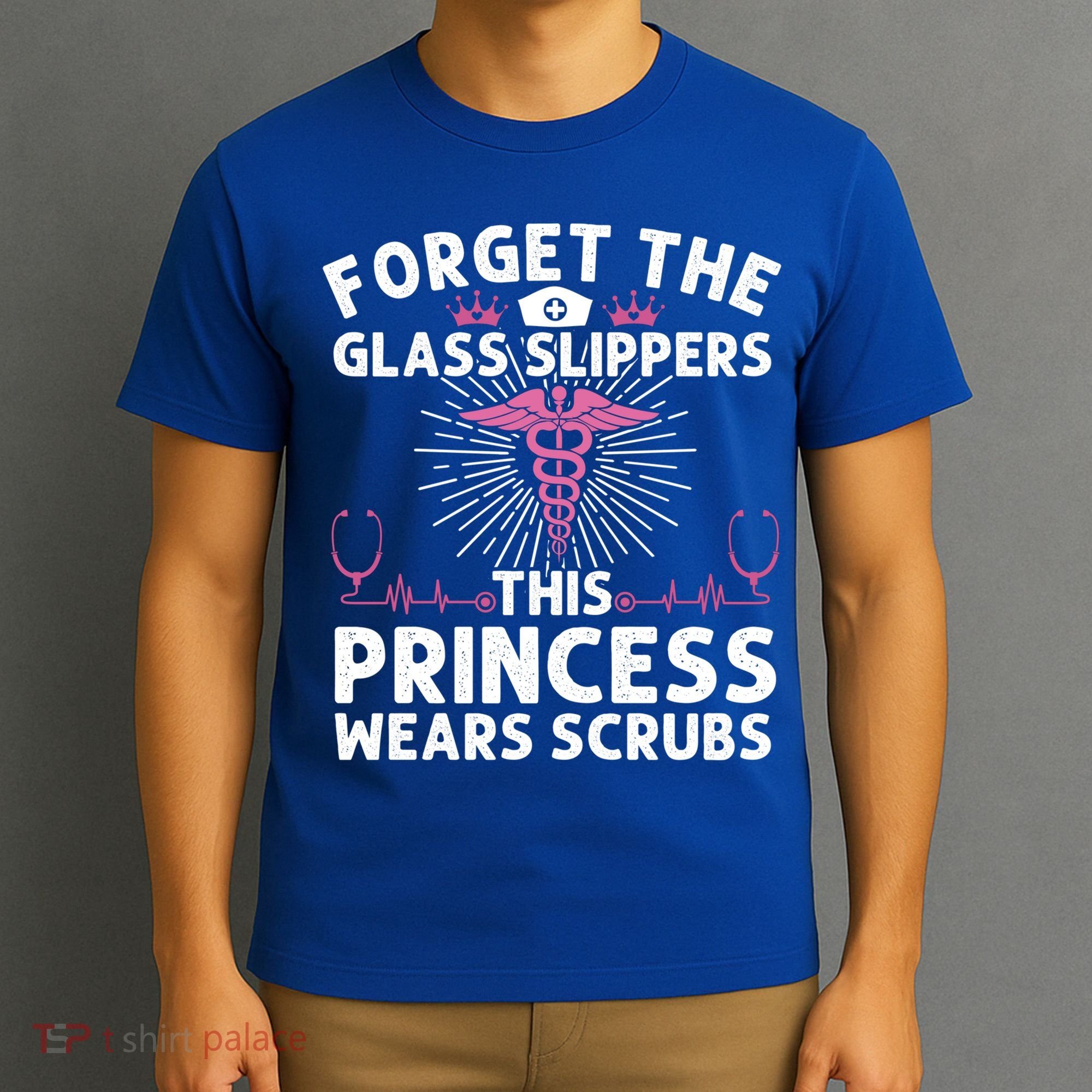 Funny Nurse Gift Cool This Princess Wears Scrubs Gift T-Shirt