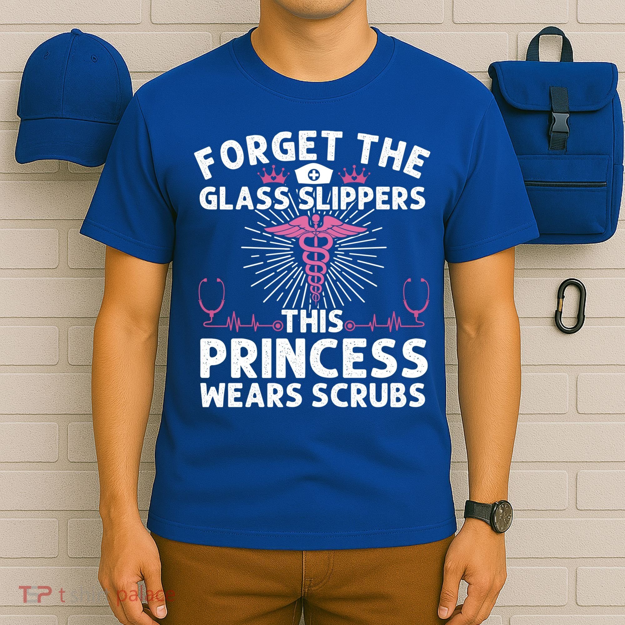 Funny Nurse Gift Cool This Princess Wears Scrubs Gift T-Shirt