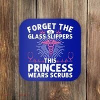 Funny Nurse Gift Cool This Princess Wears Scrubs Gift Coaster thumb 0