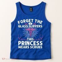 Funny Nurse Gift Cool This Princess Wears Scrubs Gift Tank Top thumb 2