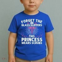 Funny Nurse Gift Cool This Princess Wears Scrubs Gift Toddler T-Shirt thumb 2