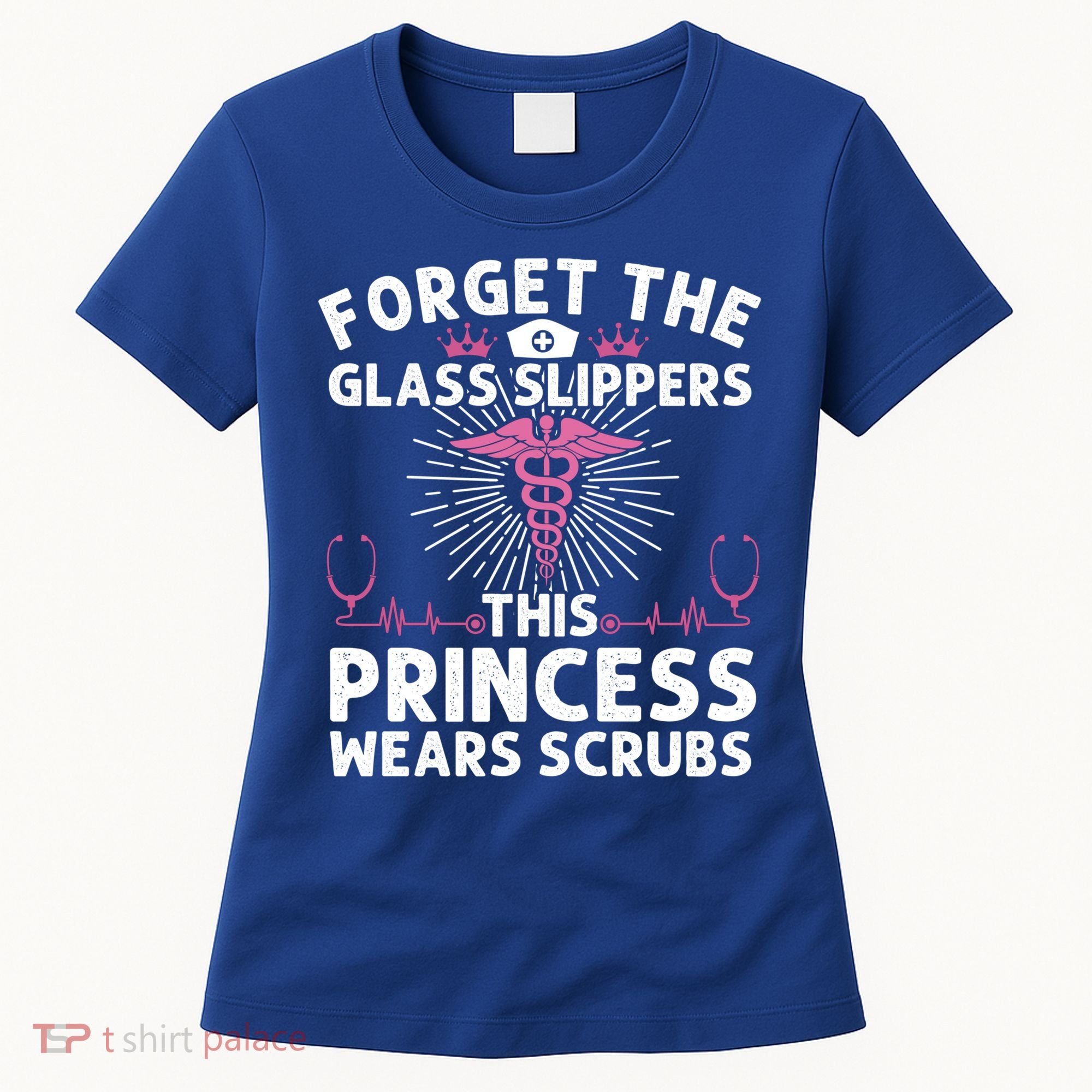 Funny Nurse Gift Cool This Princess Wears Scrubs Gift Women's T-Shirt