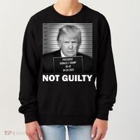 Funny Not Guilty Trump Mug Shot Women's Sweatshirt thumb 0