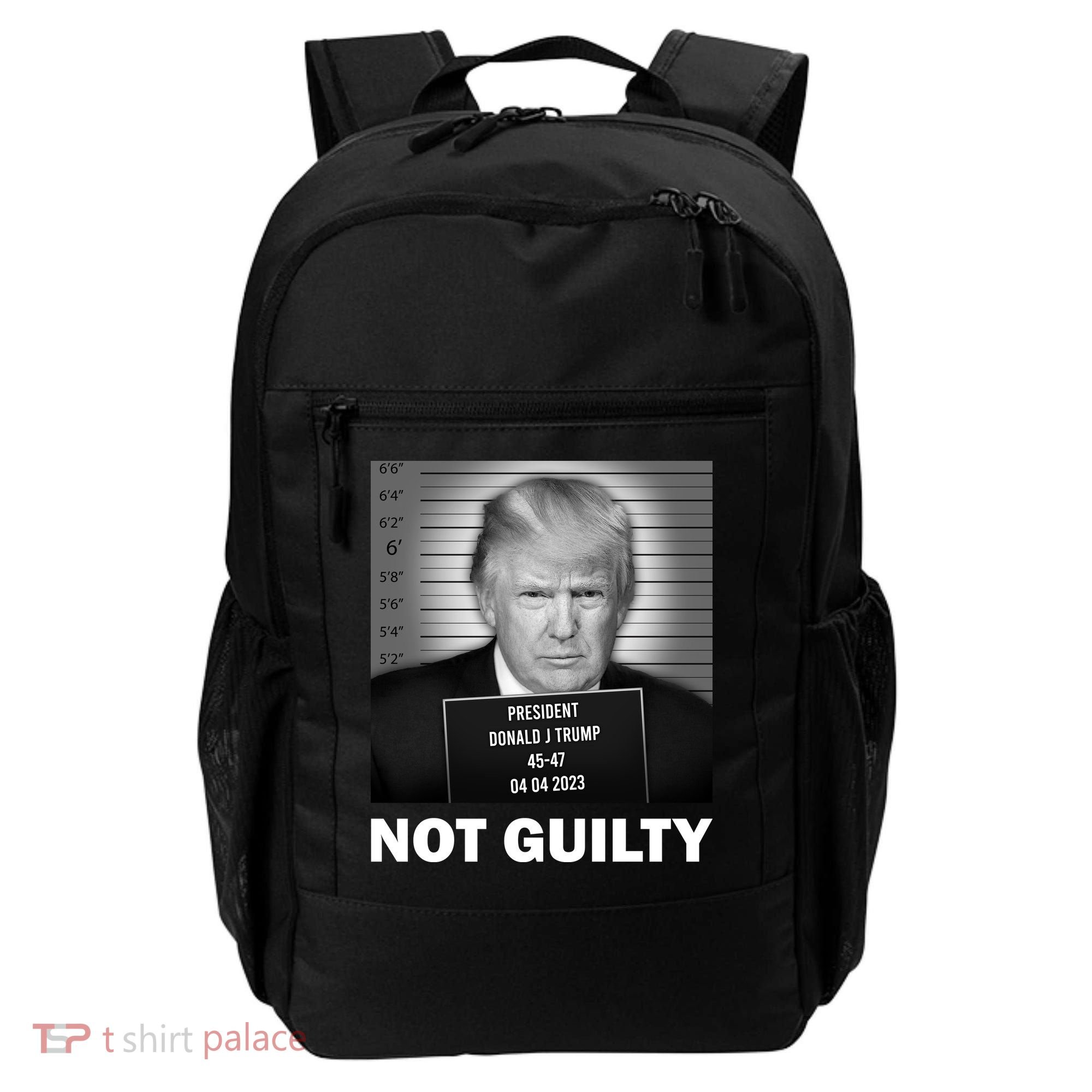 Funny Not Guilty Trump Mug Shot Backpack