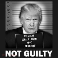 Funny Not Guilty Trump Mug Shot Coaster thumb 2