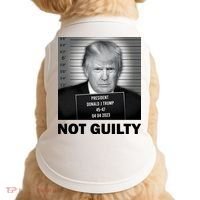 Funny Not Guilty Trump Mug Shot Doggie Tank thumb 0