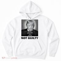 Funny Not Guilty Trump Mug Shot Hoodie thumb 0