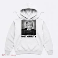 Funny Not Guilty Trump Mug Shot Hoodie thumb 0