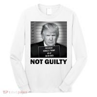 Funny Not Guilty Trump Mug Shot Long Sleeve Shirt thumb 0