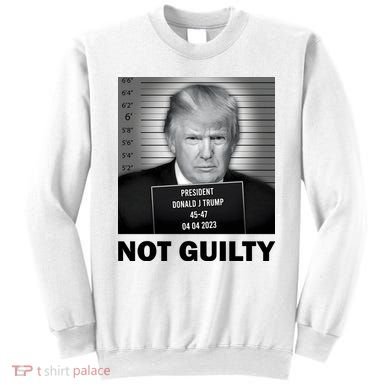 Funny Not Guilty Trump Mug Shot Sweatshirt