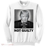 Funny Not Guilty Trump Mug Shot Sweatshirt thumb 0