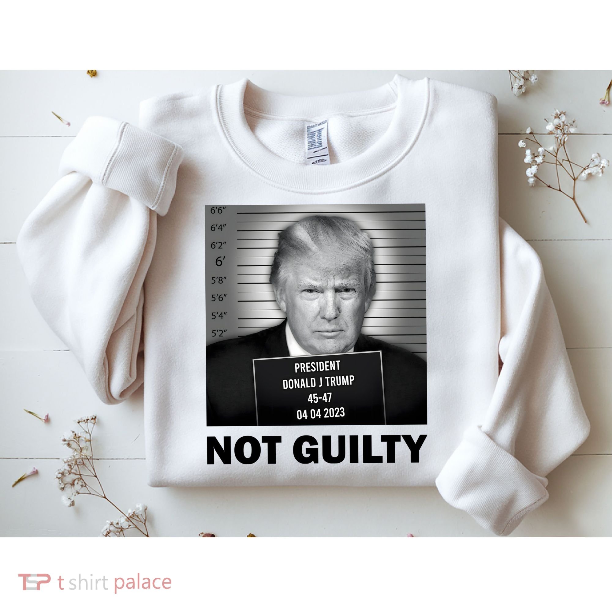 Funny Not Guilty Trump Mug Shot Sweatshirt