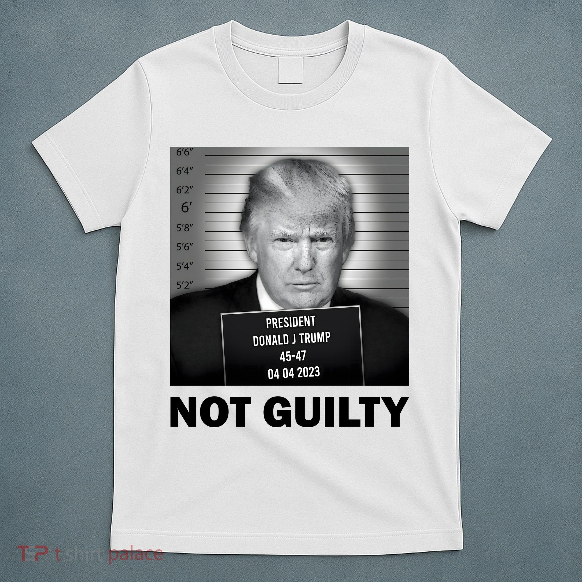 Funny Not Guilty Trump Mug Shot T-Shirt