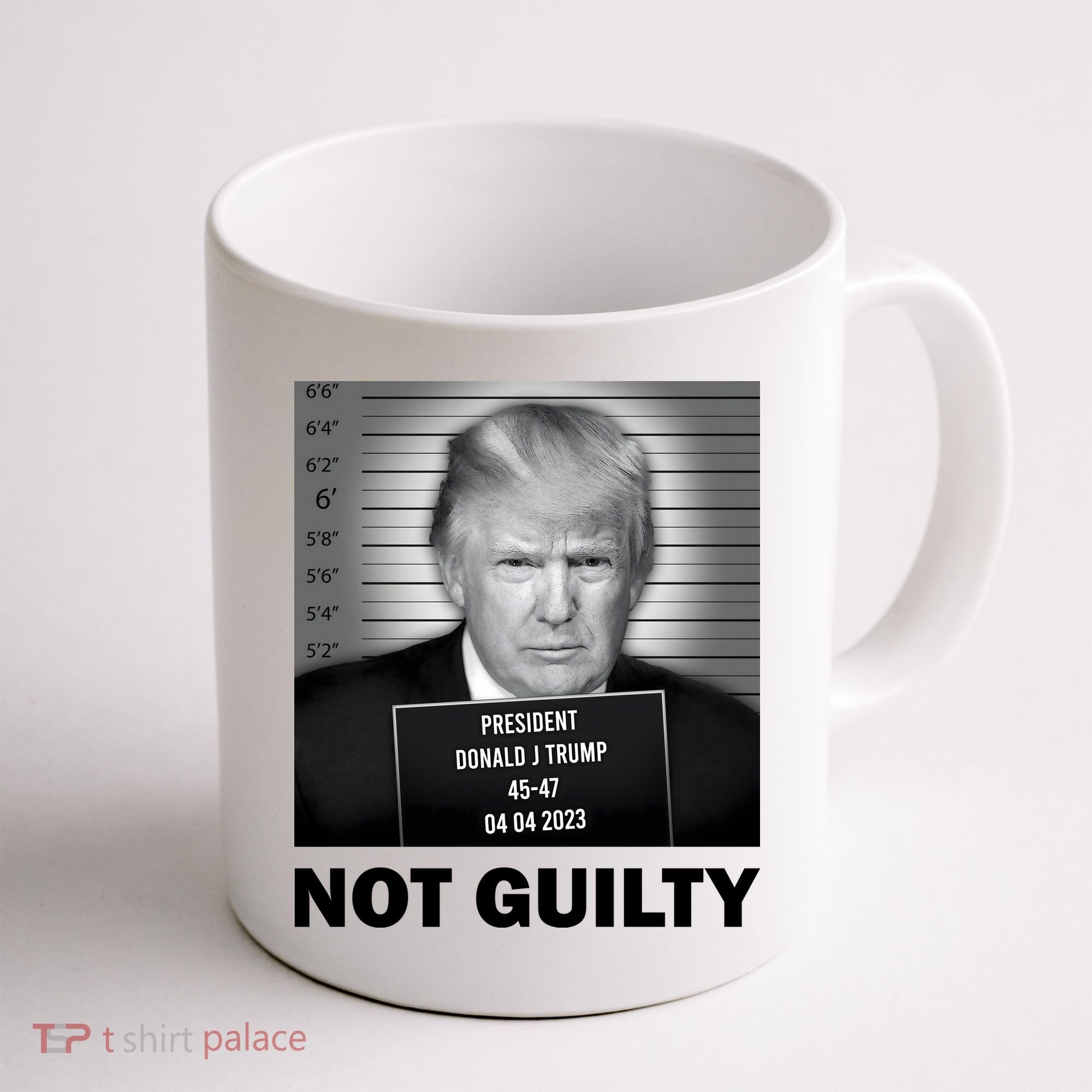 Funny Not Guilty Trump Mug Shot Coffee Mug