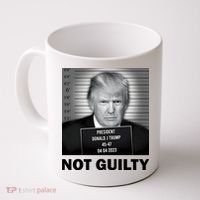 Funny Not Guilty Trump Mug Shot Coffee Mug thumb 0