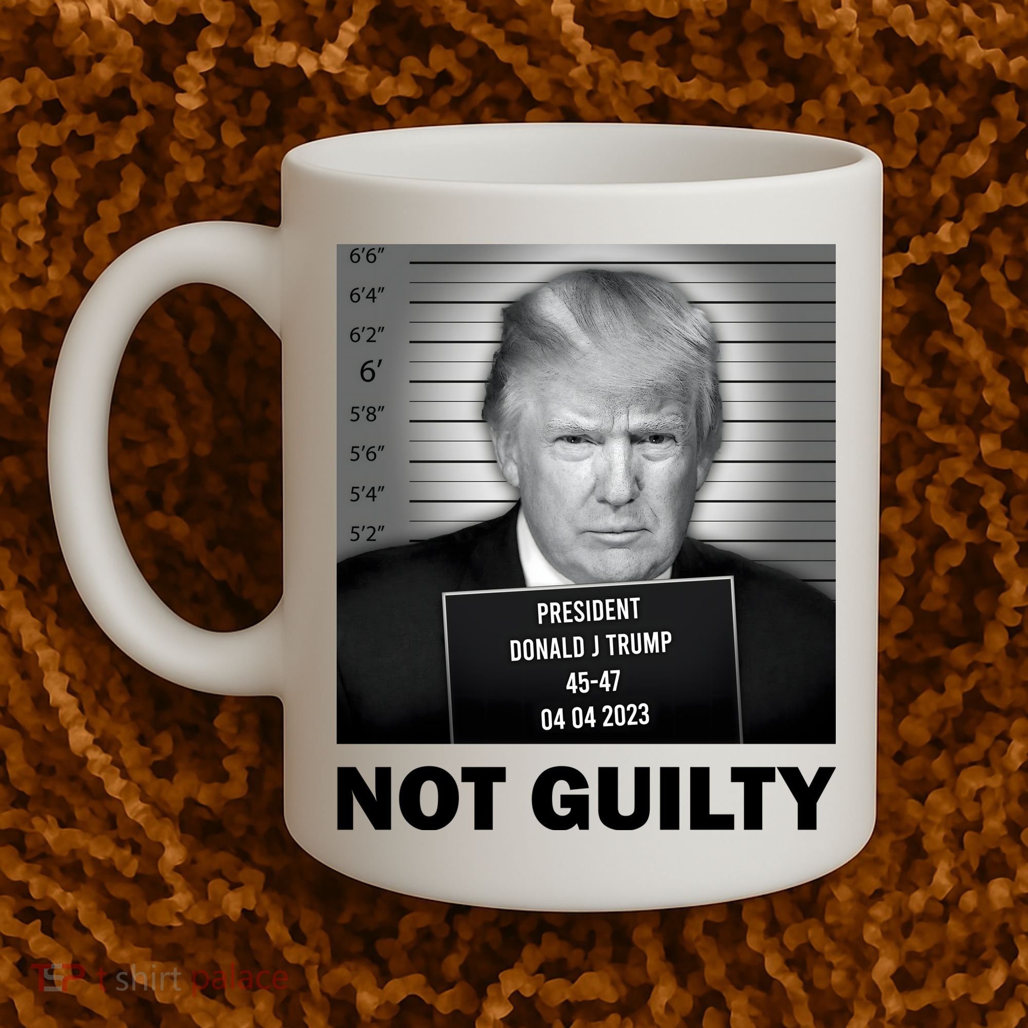 Funny Not Guilty Trump Mug Shot Coffee Mug