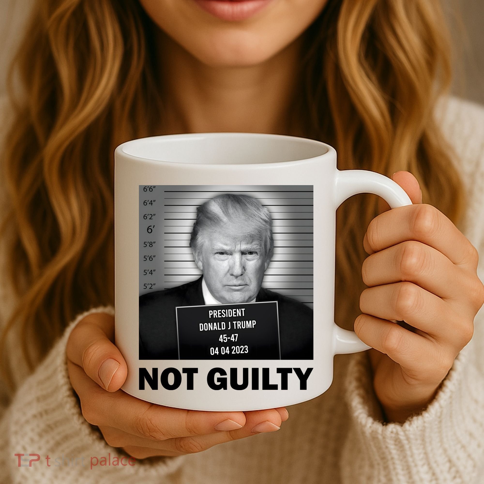 Funny Not Guilty Trump Mug Shot Coffee Mug