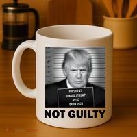 Funny Not Guilty Trump Mug Shot Coffee Mug thumb 4