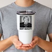 Funny Not Guilty Trump Mug Shot Tumbler thumb 2