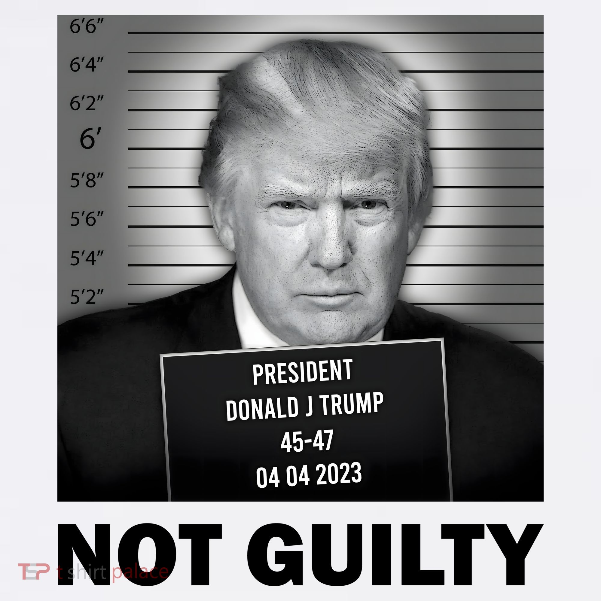 Funny Not Guilty Trump Mug Shot Mousepad