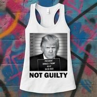 Funny Not Guilty Trump Mug Shot Women's Tank Top thumb 3