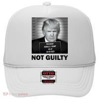Funny Not Guilty Trump Mug Shot Hat thumb 0