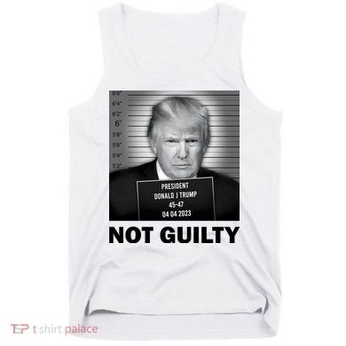 Funny Not Guilty Trump Mug Shot Tank Top