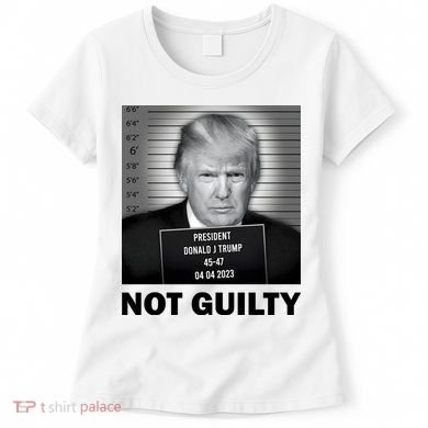 Funny Not Guilty Trump Mug Shot Women's T-Shirt