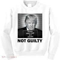 Funny Not Guilty Trump Mug Shot Kids Sweatshirt thumb 0