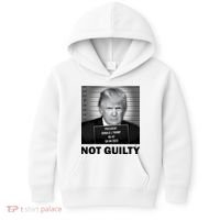 Funny Not Guilty Trump Mug Shot Kids Hoodie thumb 0