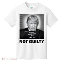 Funny Not Guilty Trump Mug Shot Kids T-Shirt thumb 0